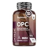 Extracto de semilla de uva OPC - 240 cápsulas veganas (8 meses) - 500 mg de extracto/cápsula de semilla de uva - 95 % OPC (proantocianidinas oligoméricas) - Suplemento de polifenol para hombres y mujeres